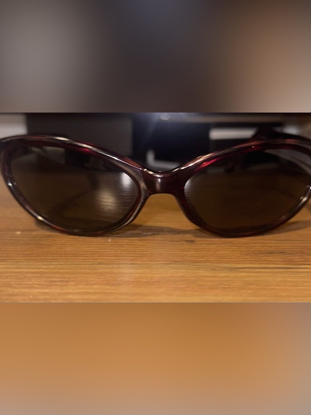 Fossil Women's Sunglasses in Dark Burgundy Frame with Dark Lenses